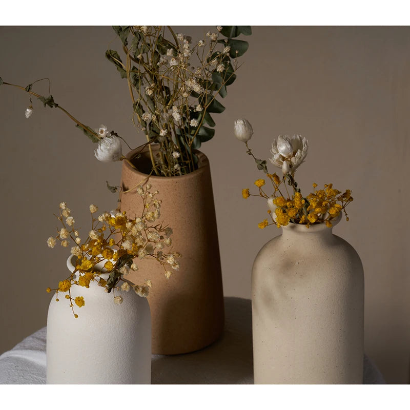 Simple Ceramic Vase- Elegant Dining Table, Wedding, and Living Room Decor